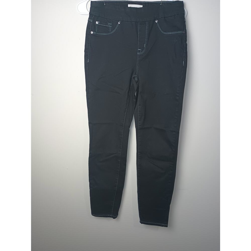 Tribal Jeans Audrey Mid Rise Ankle Jeggings Black White‎ tread Women Size 4